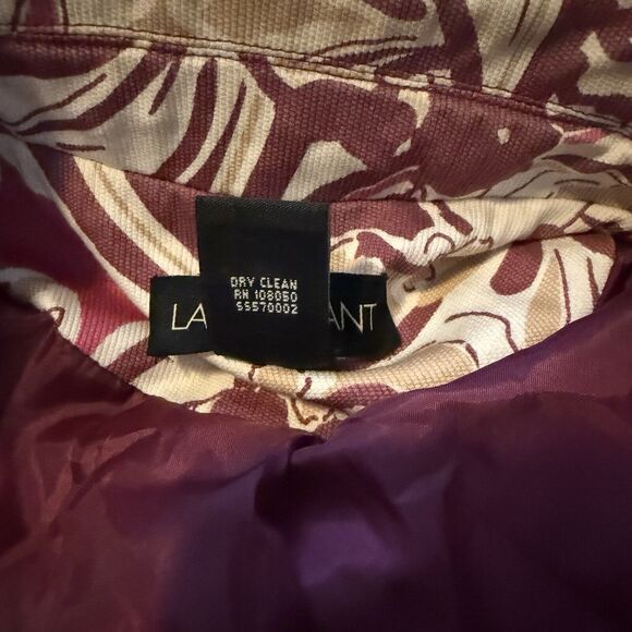 Lane Bryant Floral Long Jacket 20 Pink Purple Lightweight Cotton Lined Boho - Picture 12 of 12